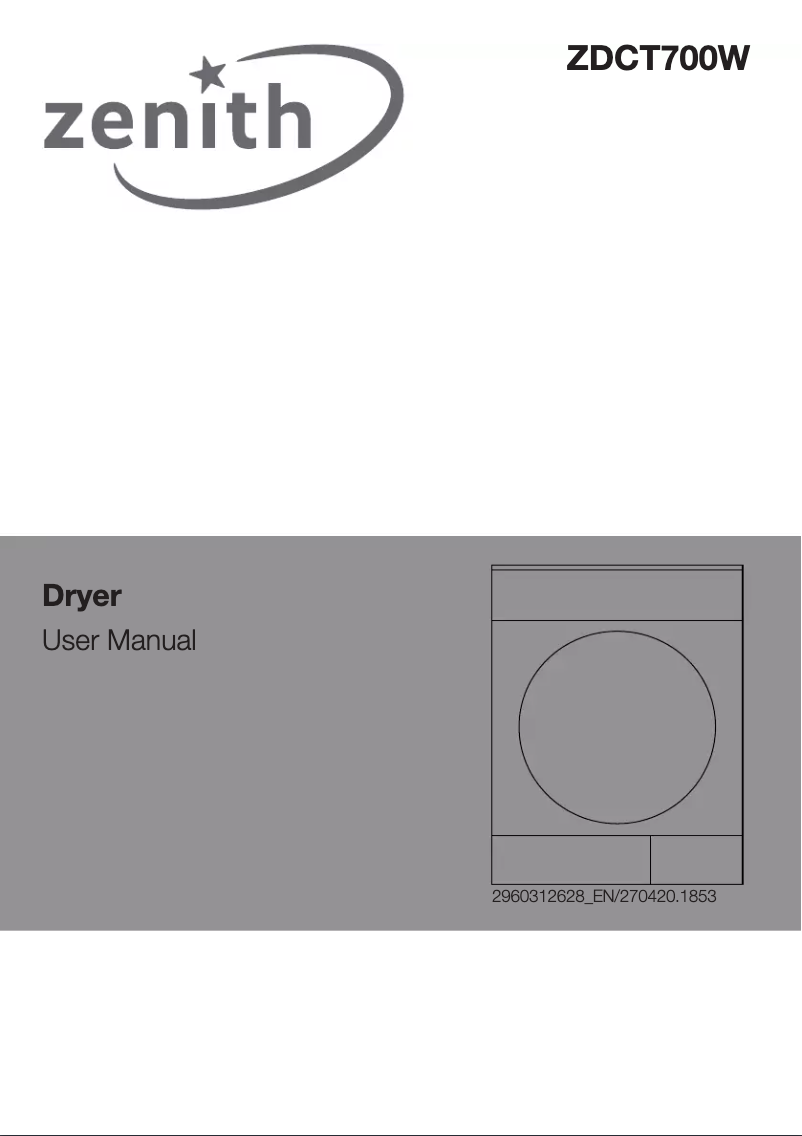 Page n°1 - Manuel utilisateur Zenith ZDCT700W