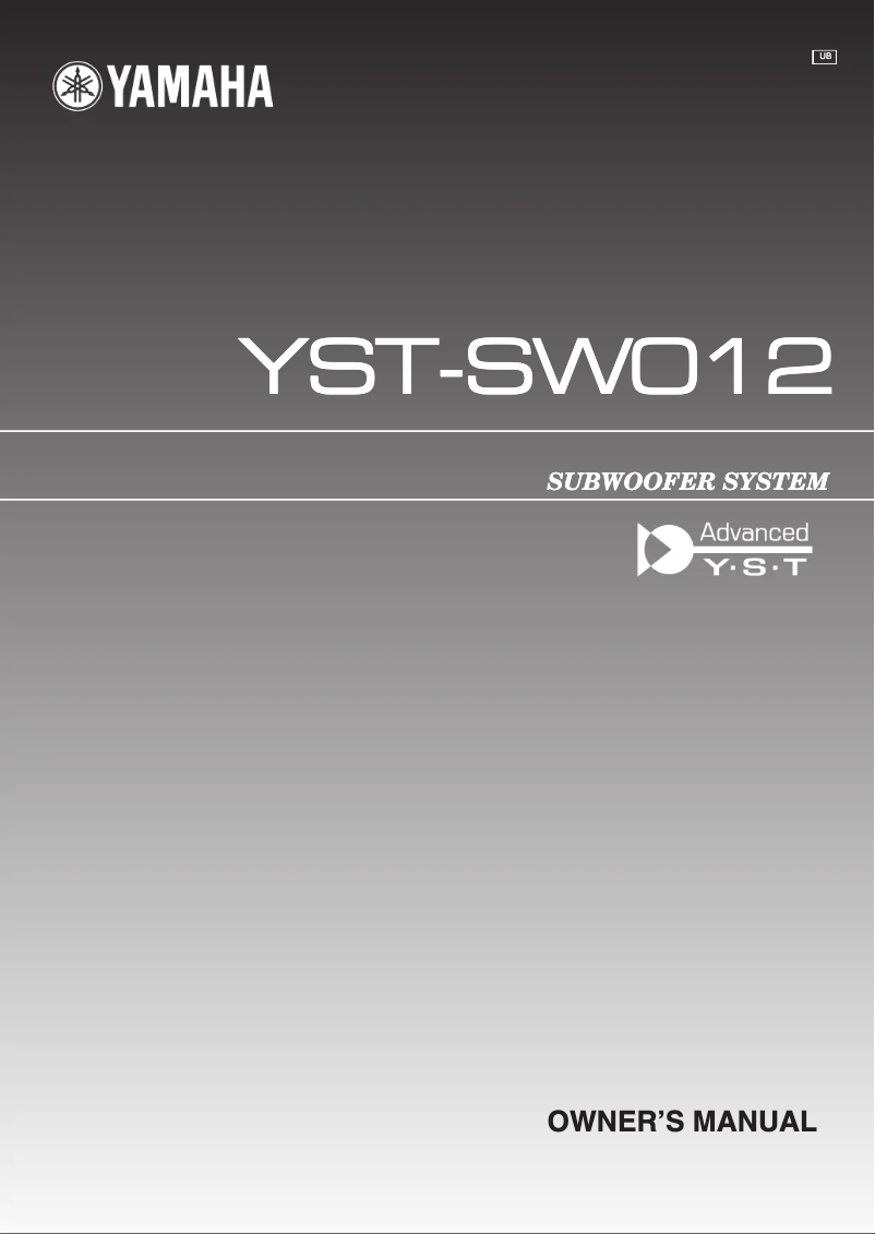 Page n°1 - Mode d'emploi Yamaha NS-SP1800BL