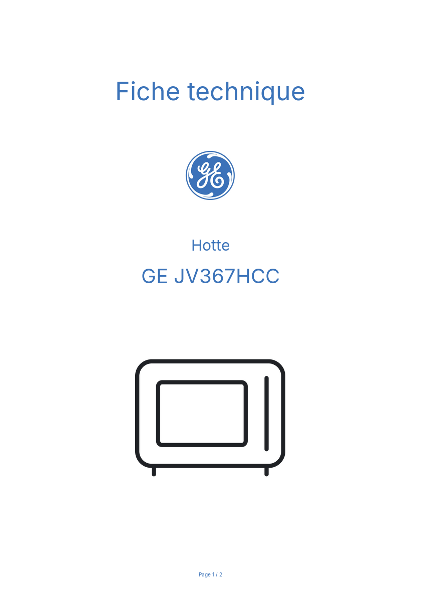 Image de la première page du manuel de l'appareil JV367HCC