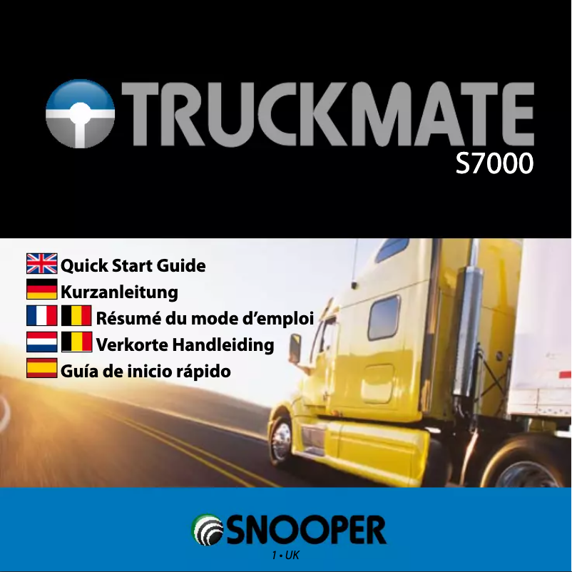 Página 1 del manual Manual de usuario Snooper Truckmate S7000
