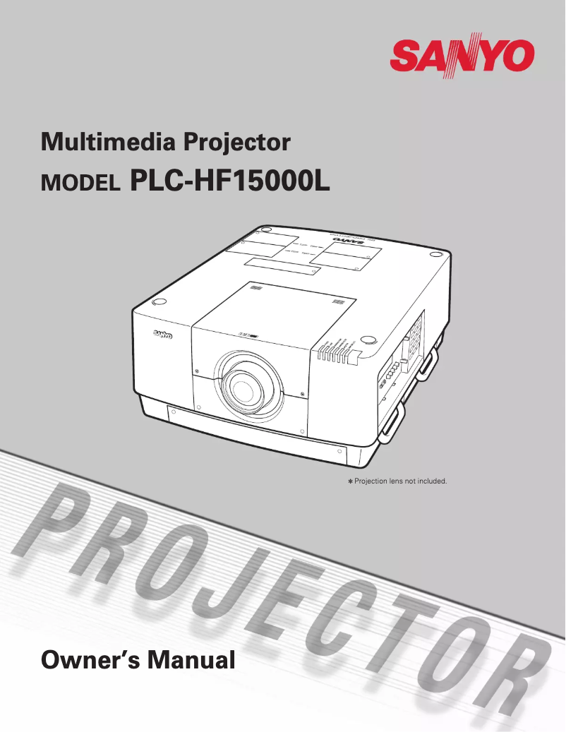 Page n°1 - Manuel utilisateur Sanyo PLC-HF15000L