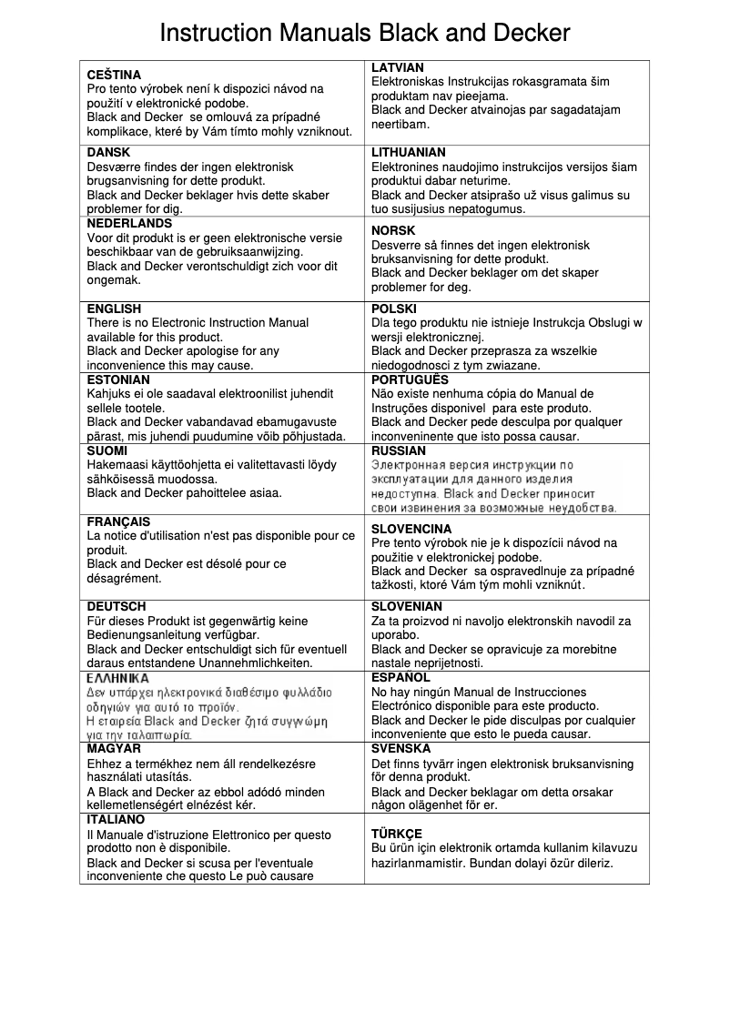 Page 1 de la notice Manuel utilisateur Black & Decker GA2100E