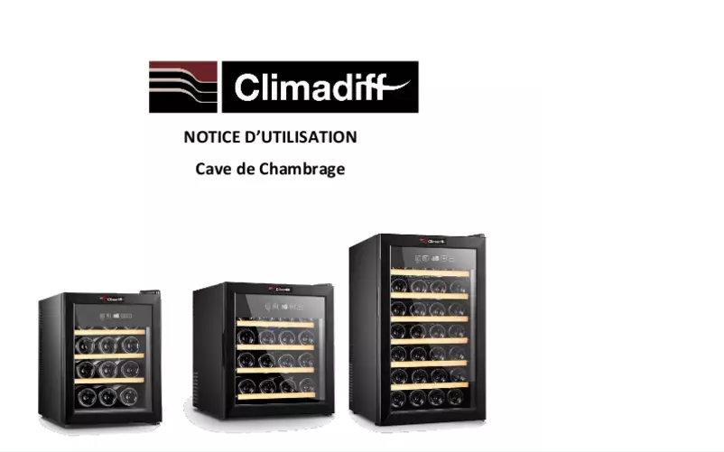 Page 1 de la notice Manuel utilisateur Climadiff CLS12H