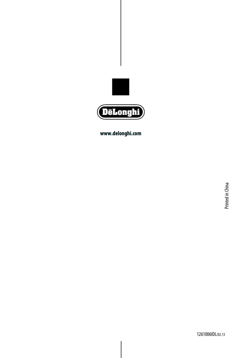 Page n°1 - Manuel utilisateur DeLonghi BG 500C