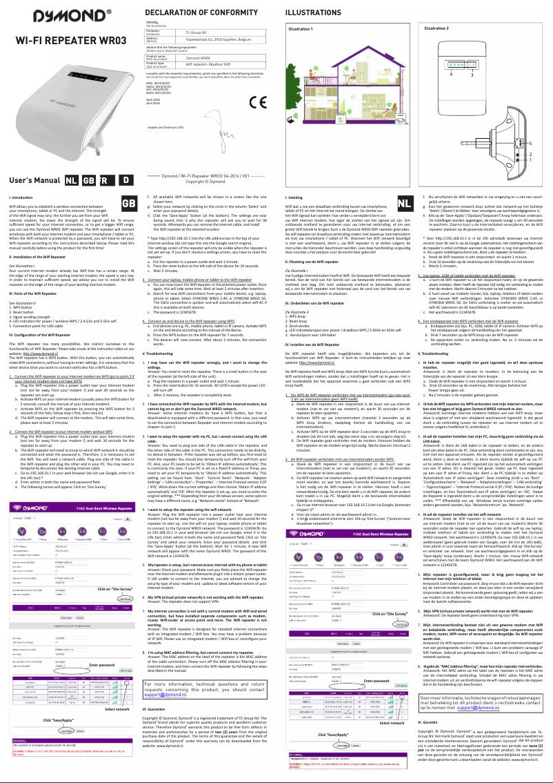Image de la première page du manuel de l'appareil WR03