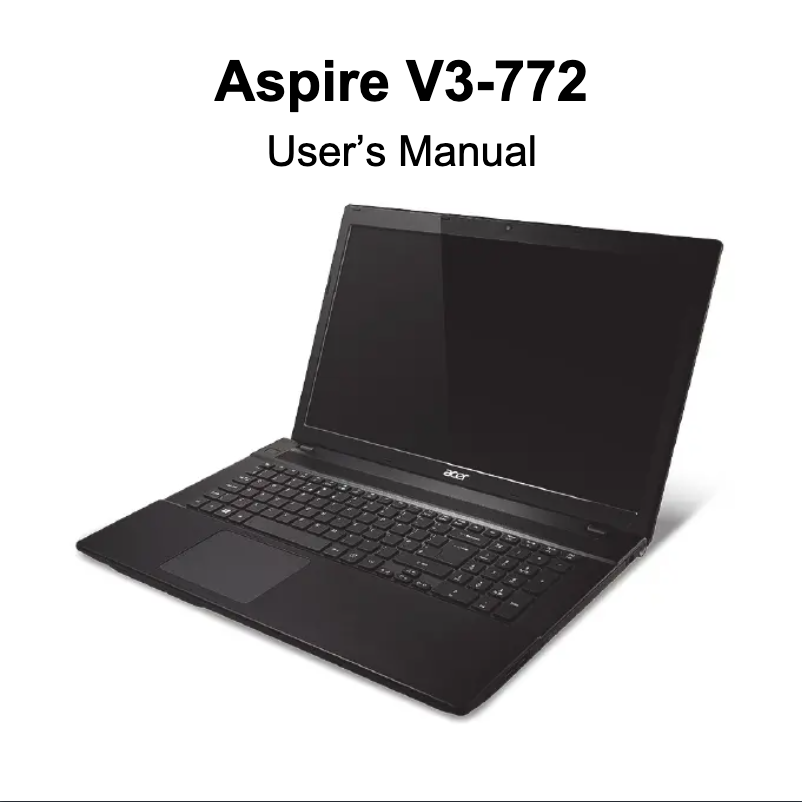 Página 1 del manual Manual de instrucciones Acer Aspire V3-772G