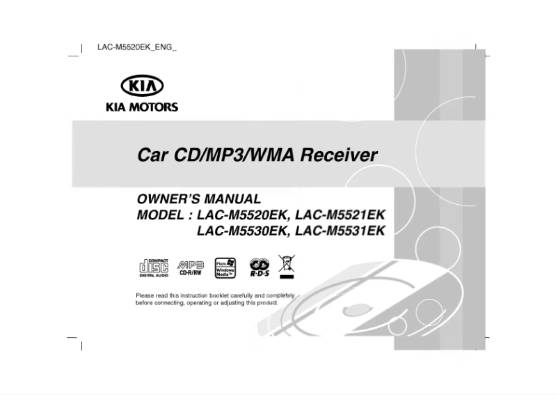 Page 1 de la notice Manuel utilisateur LG LAC-M5530EK