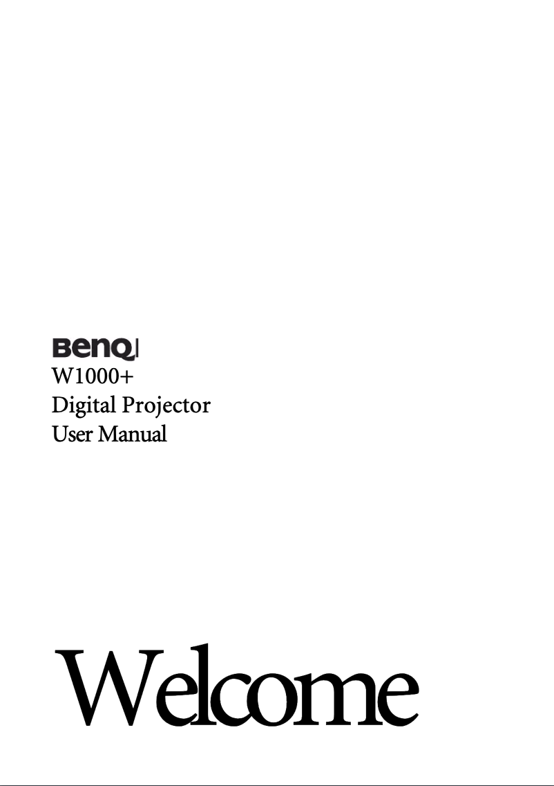 Page n°1 - Manuel utilisateur BenQ W1000+