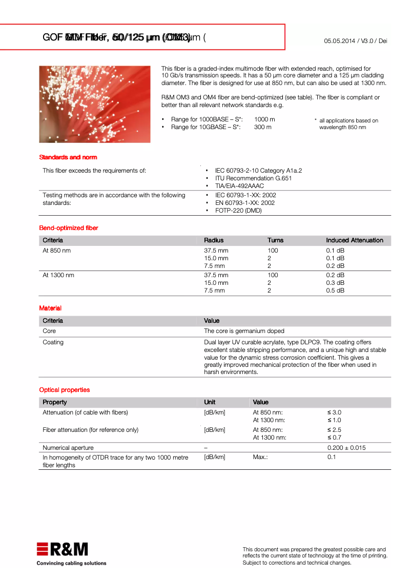 Page 1 de la notice Manuel utilisateur R&M R308214
