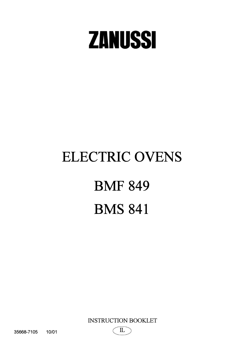 Image de la première page du manuel de l'appareil BMS841X