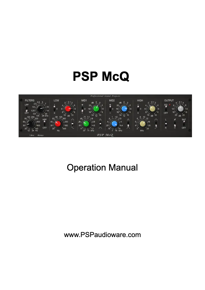 Image de la première page du manuel de l'appareil McQ