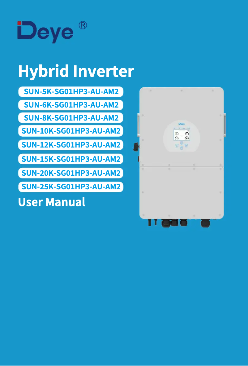 Page 1 de la notice Manuel utilisateur Deye SUN-15K-SG01HP3-AU-AM2