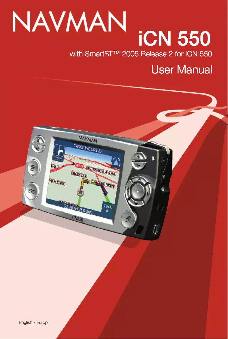 Page n°1 - Manuel utilisateur Navman iCN 550