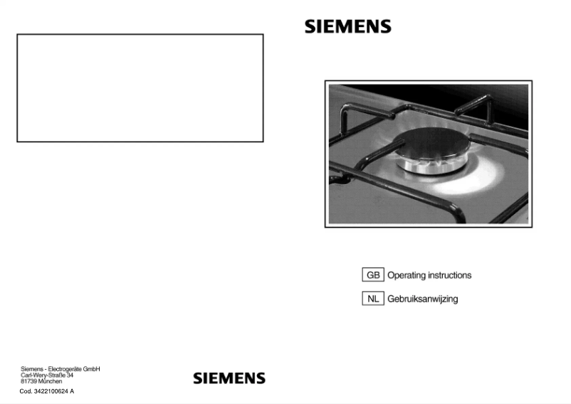 Page 1 de la notice Mode d'emploi Siemens ER14853NL