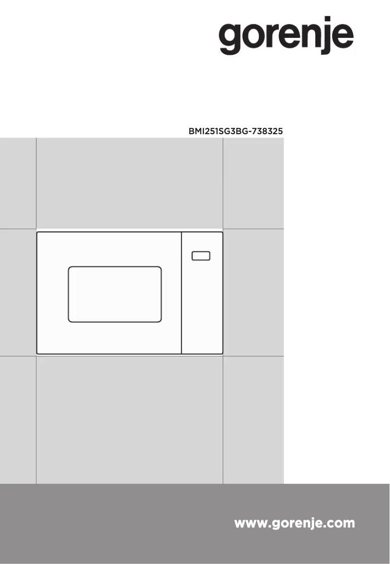 Page n°1 - Manuel utilisateur Gorenje BMI251SG3BG