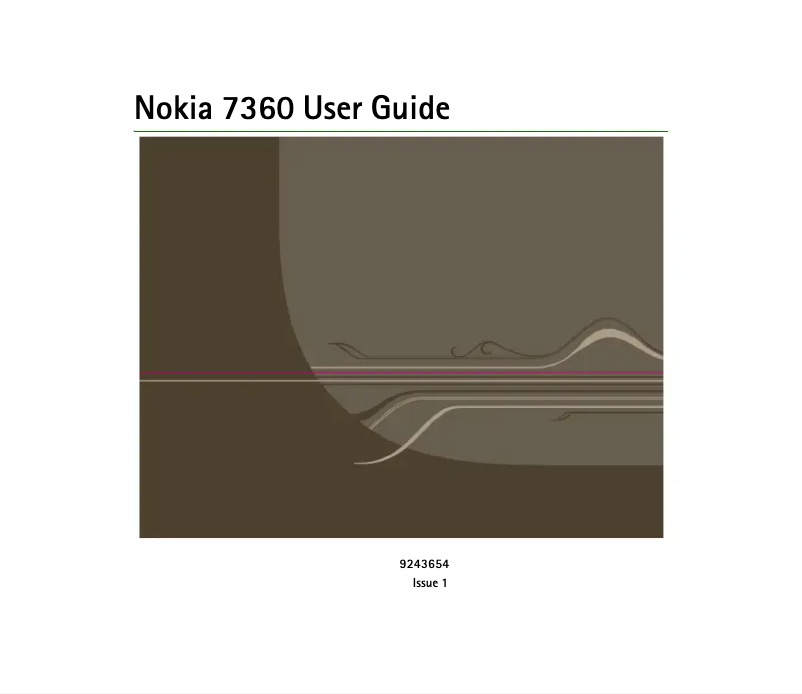 Page n°1 - Manuel utilisateur Nokia 7360