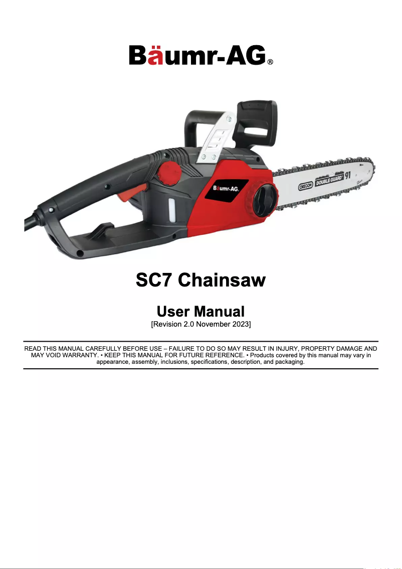 Page 1 de la notice Manuel utilisateur Baumr-AG SC7