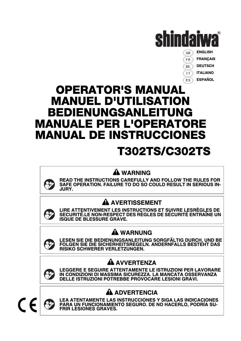 Imagen de la primera página del manual del dispositivo C302TS