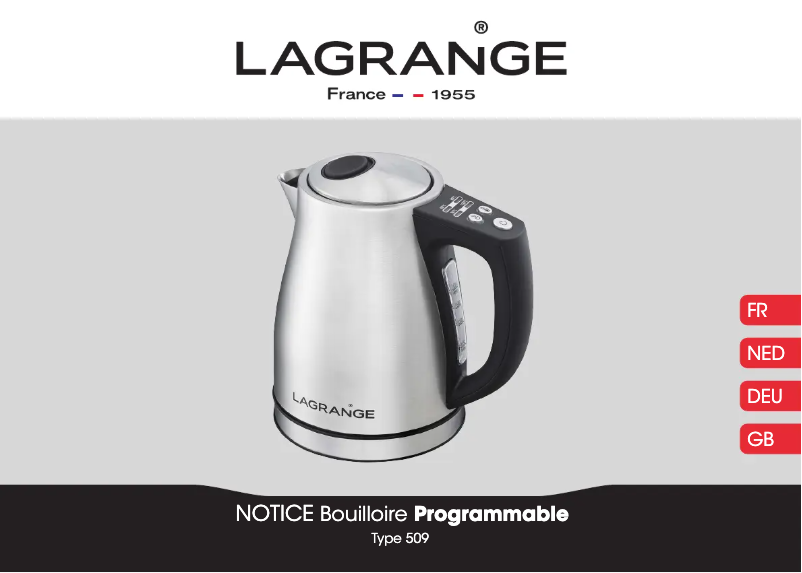 Image de la première page du manuel de l'appareil Programmable 509013