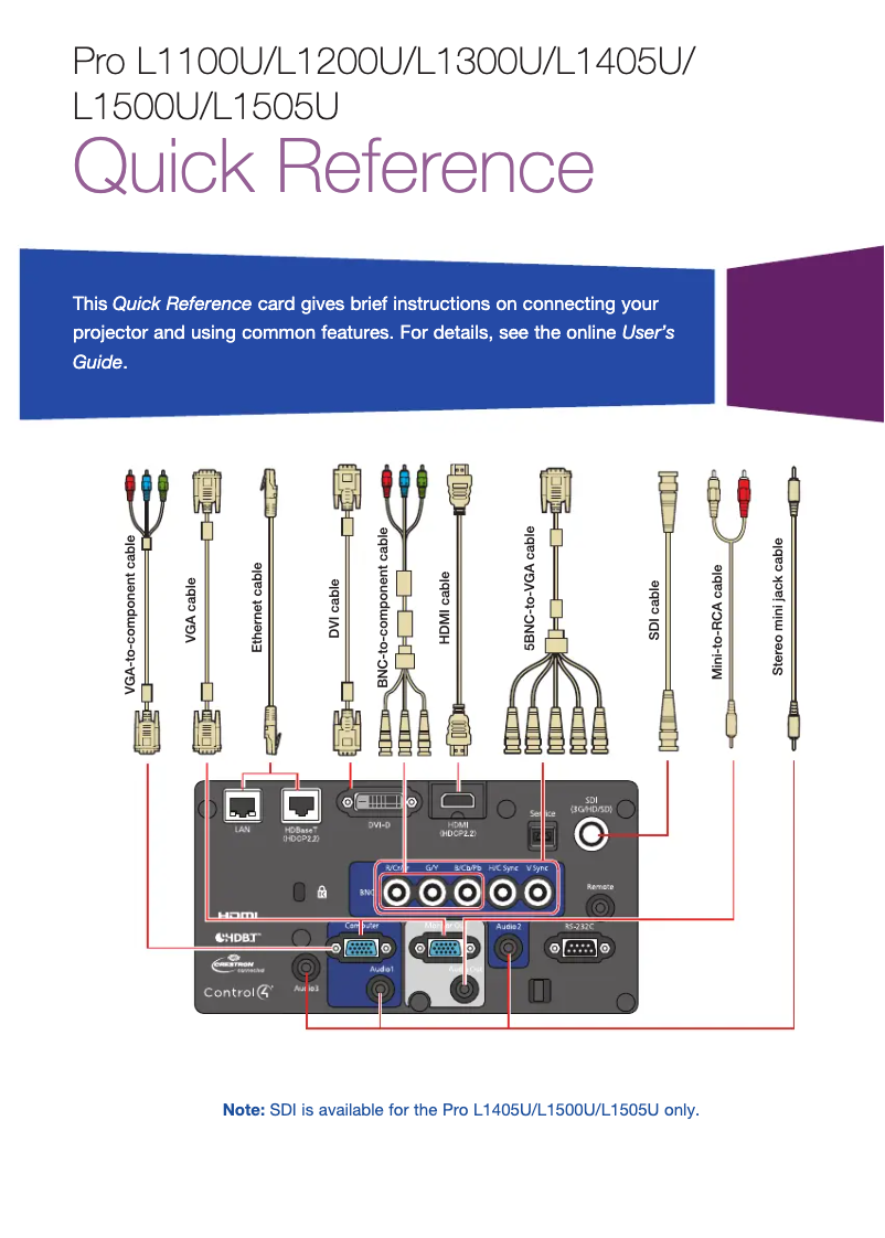 Page 1 de la notice Manuel utilisateur Epson Pro L1300UNL Laser