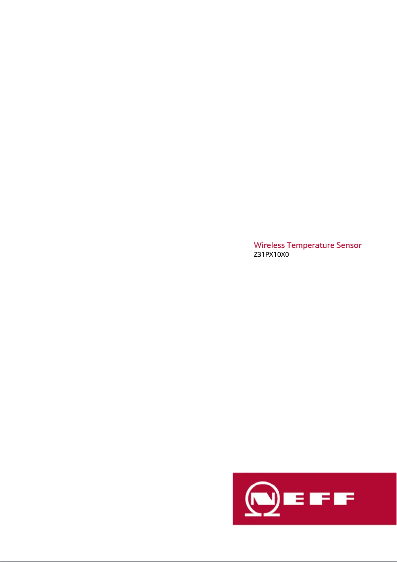 Page n°1 - Manuel utilisateur Neff Z31PX10X0