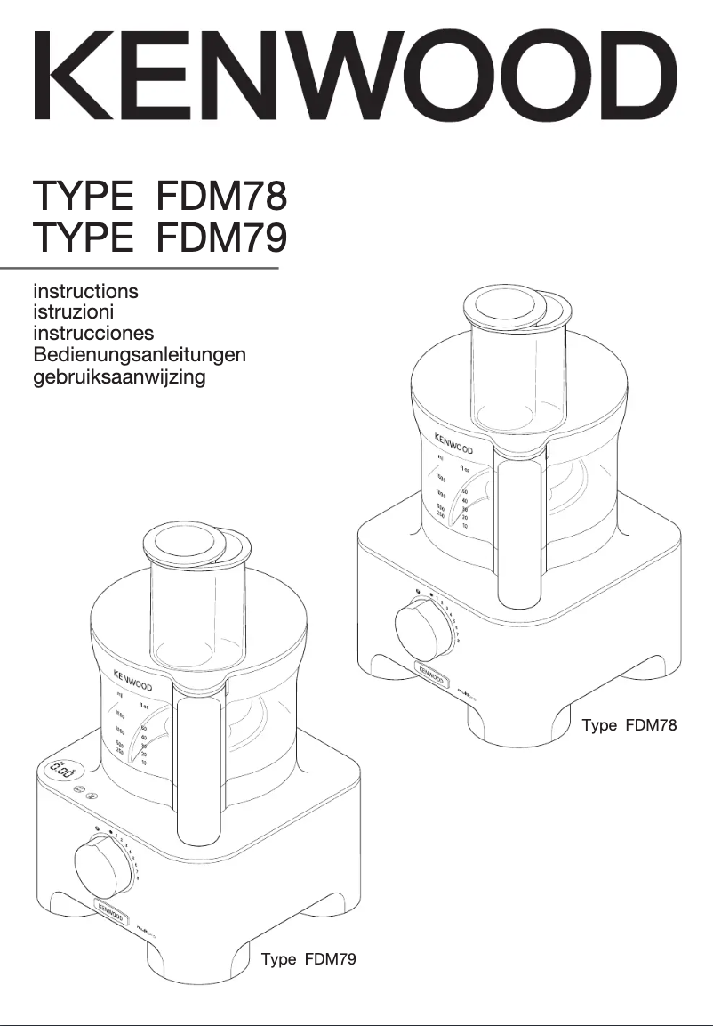 Page n°1 - Manuel utilisateur Kenwood FDM78