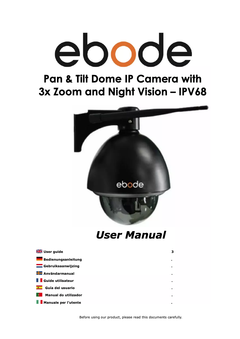 Page n°1 - Manuel utilisateur ebode IPV68