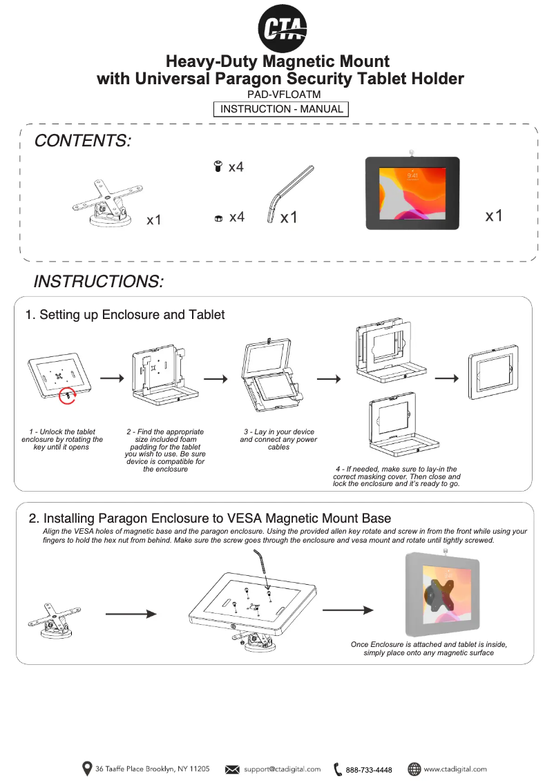 Image de la première page du manuel de l'appareil PAD-VFLOATM