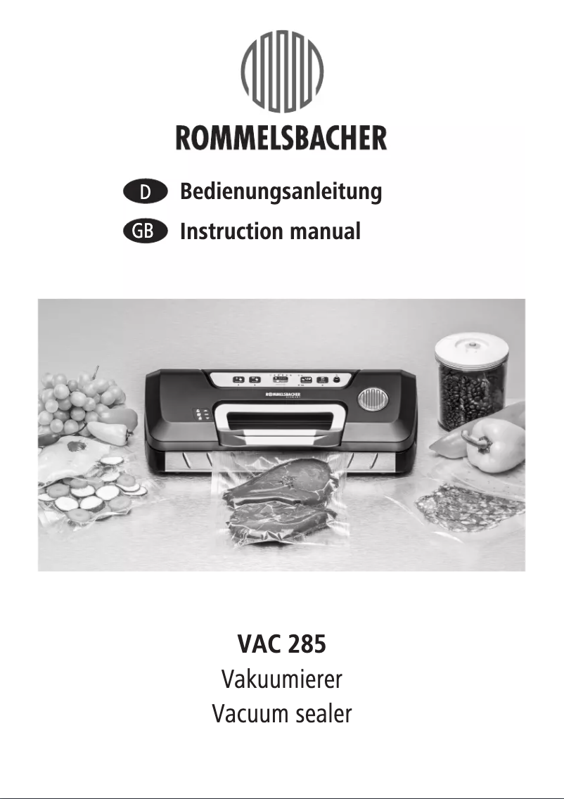 Image de la première page du manuel de l'appareil VAC 285