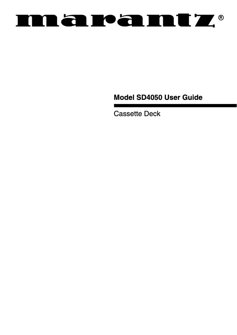First page image of the manual for SD4050