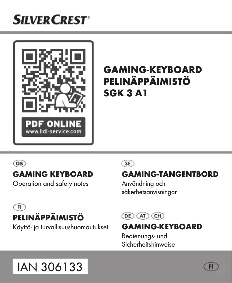 Página 1 del manual Manual de usuario SilverCrest SGK 3 A1