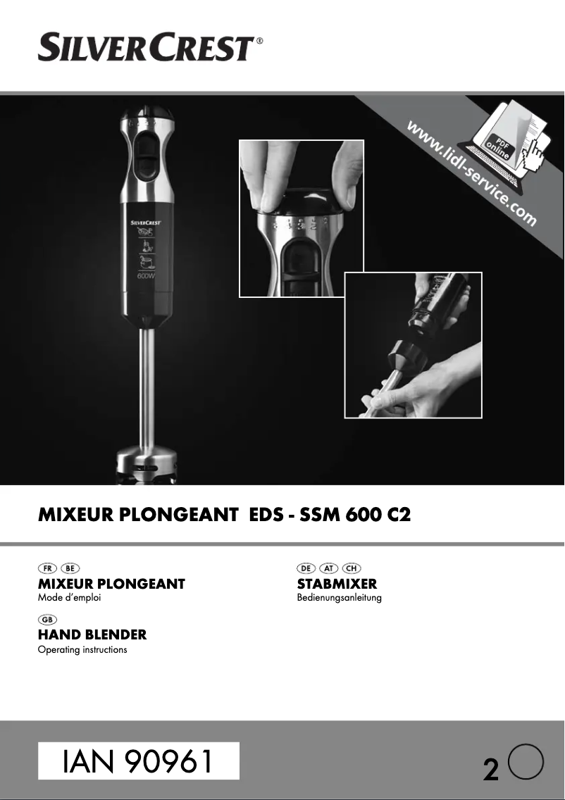 Image de la première page du manuel de l'appareil EDS-SSM 600 C2