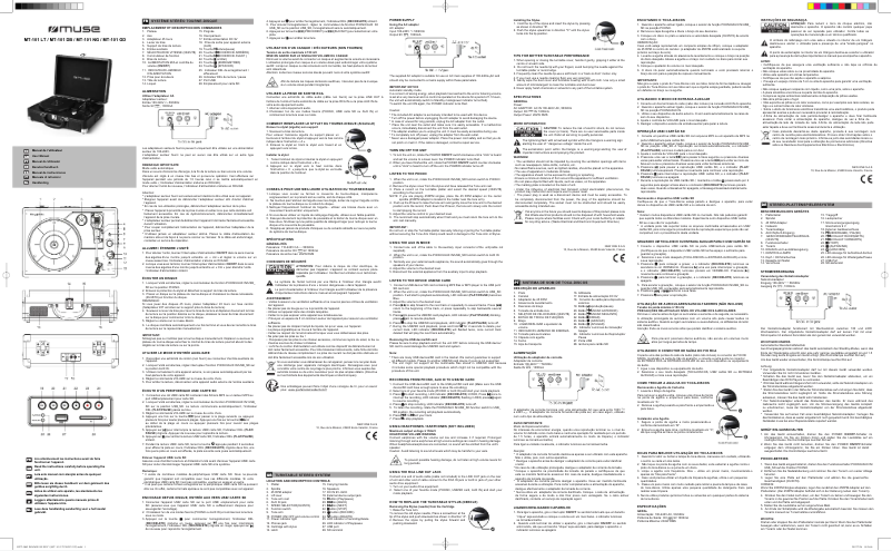 Página 1 del manual Manual de usuario Muse MT-101 GD