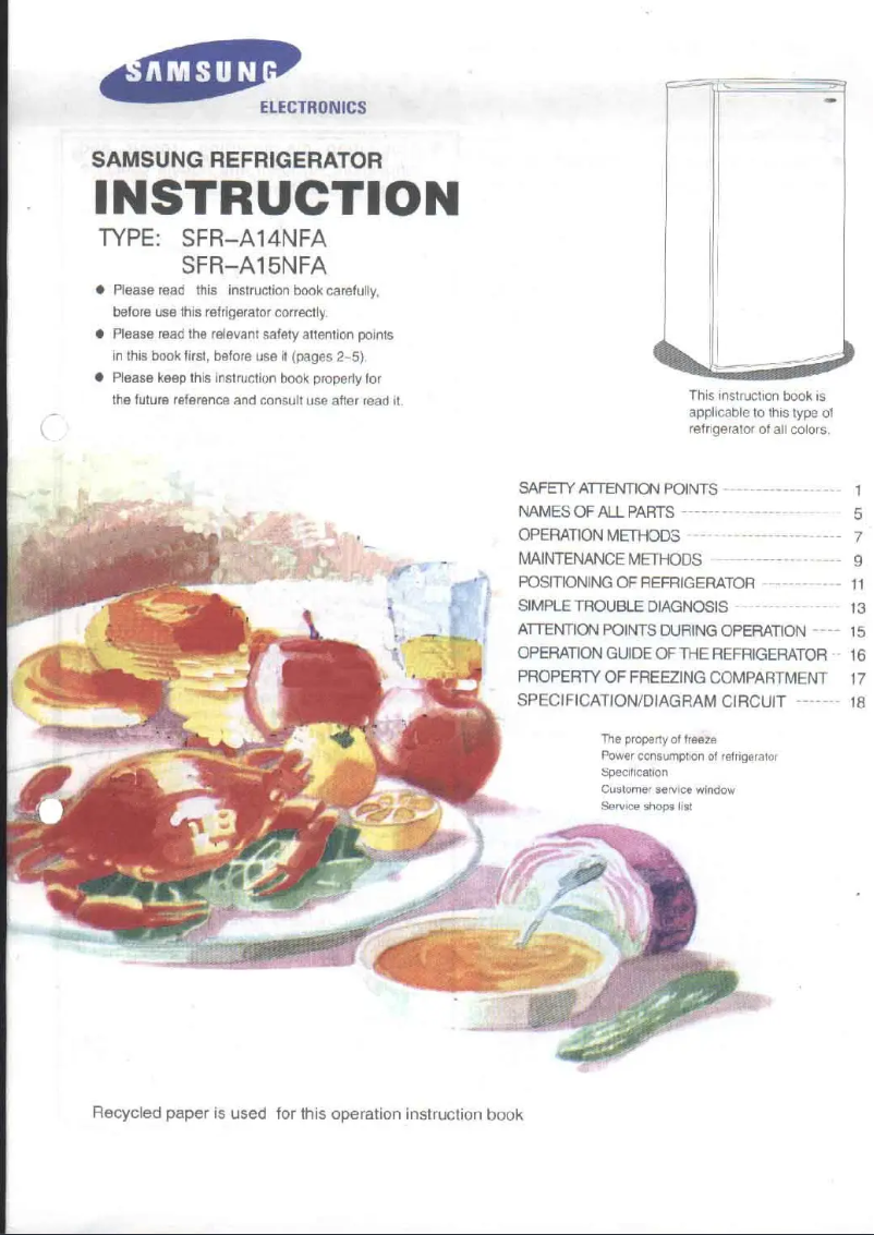 Image de la première page du manuel de l'appareil SFR-A14NFA