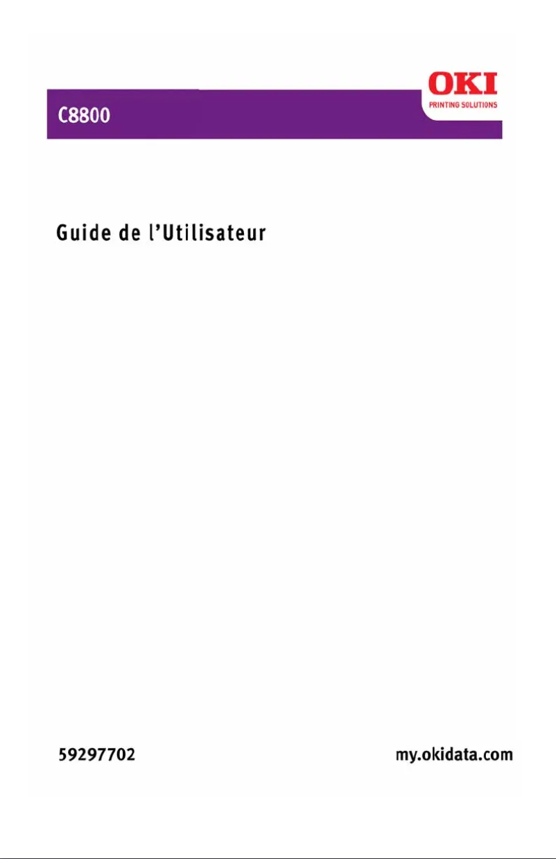 Page 1 de la notice Manuel utilisateur OKI C8800DN