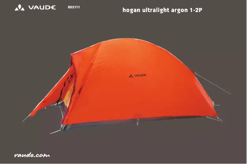 Page 1 de la notice Manuel utilisateur Vaude Hogan UL Argon 1-2P