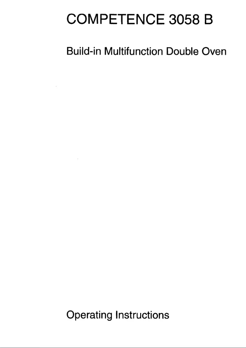 Página 1 del manual Manual de usuario AEG Competence 3058 B D