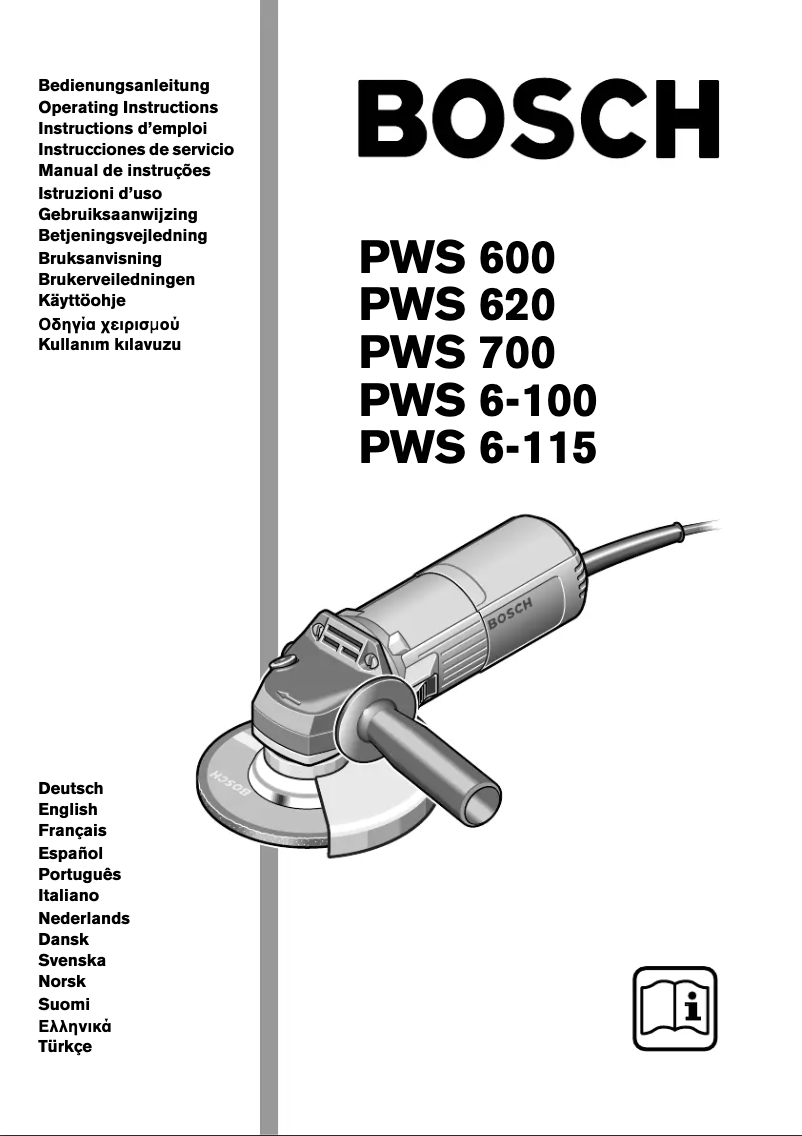 Page n°1 - Manuel utilisateur Bosch PWS 620