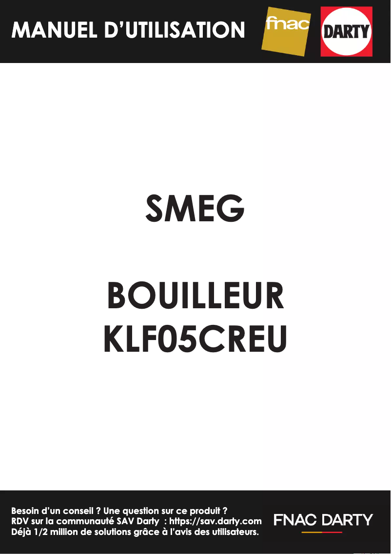 Page n°1 - Manuel utilisateur Smeg KLF05