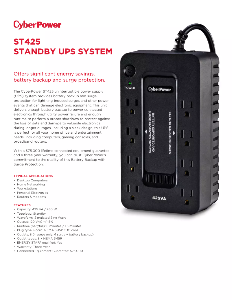 Image de la première page du manuel de l'appareil ST425