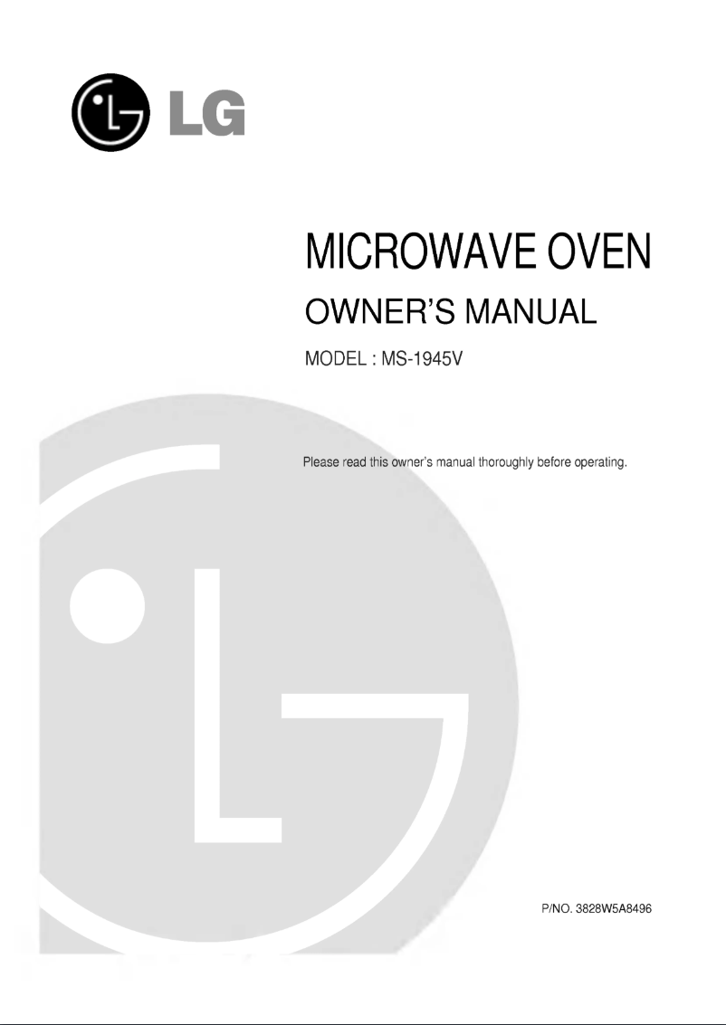 Page 1 de la notice Manuel utilisateur LG MS-1945V