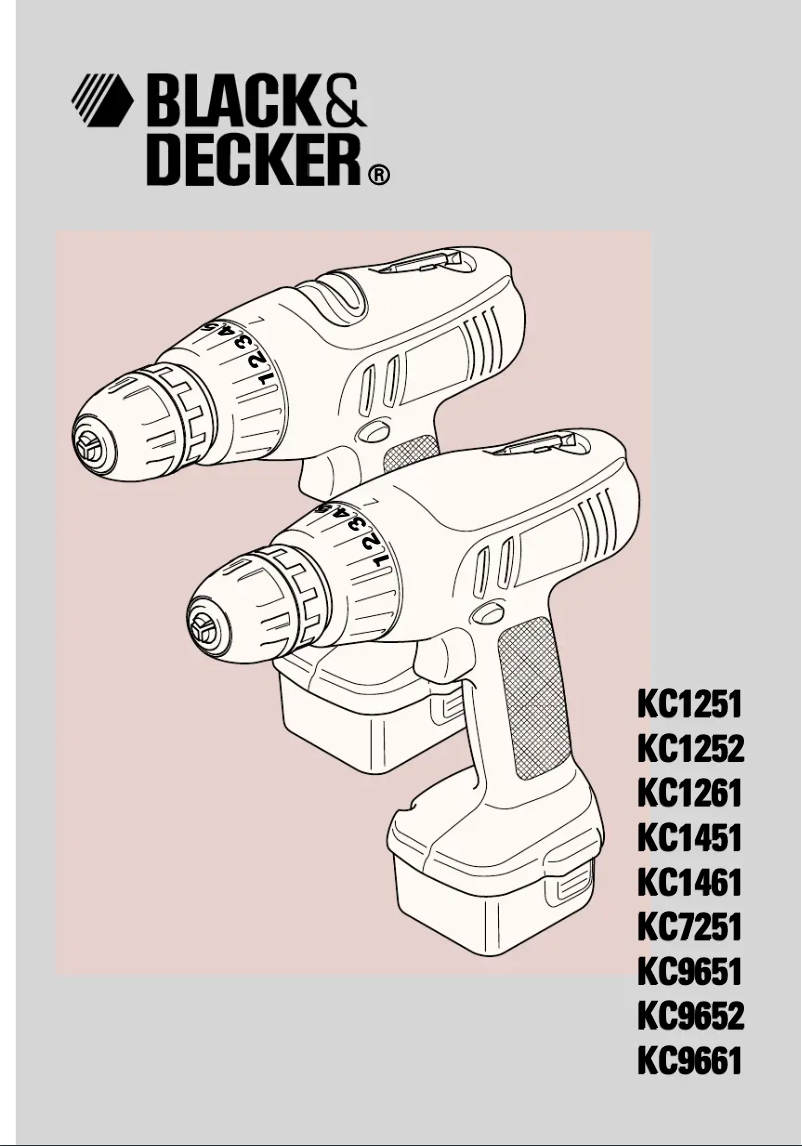 Page n°1 - Manuel utilisateur Black & Decker KC9651