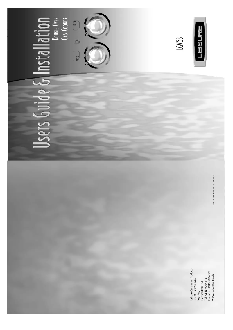 Page 1 de la notice Manuel utilisateur Leisure LGV53