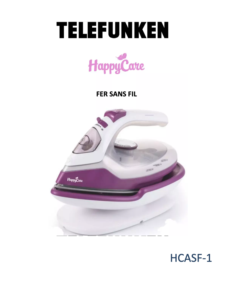 Page n°1 - Manuel utilisateur Telefunken HappyCare HCASF-1