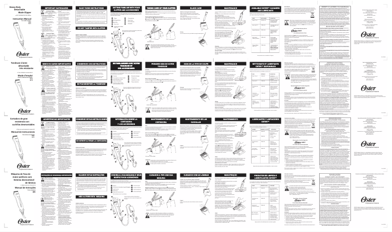 Page 1 de la notice Manuel utilisateur Oster A6