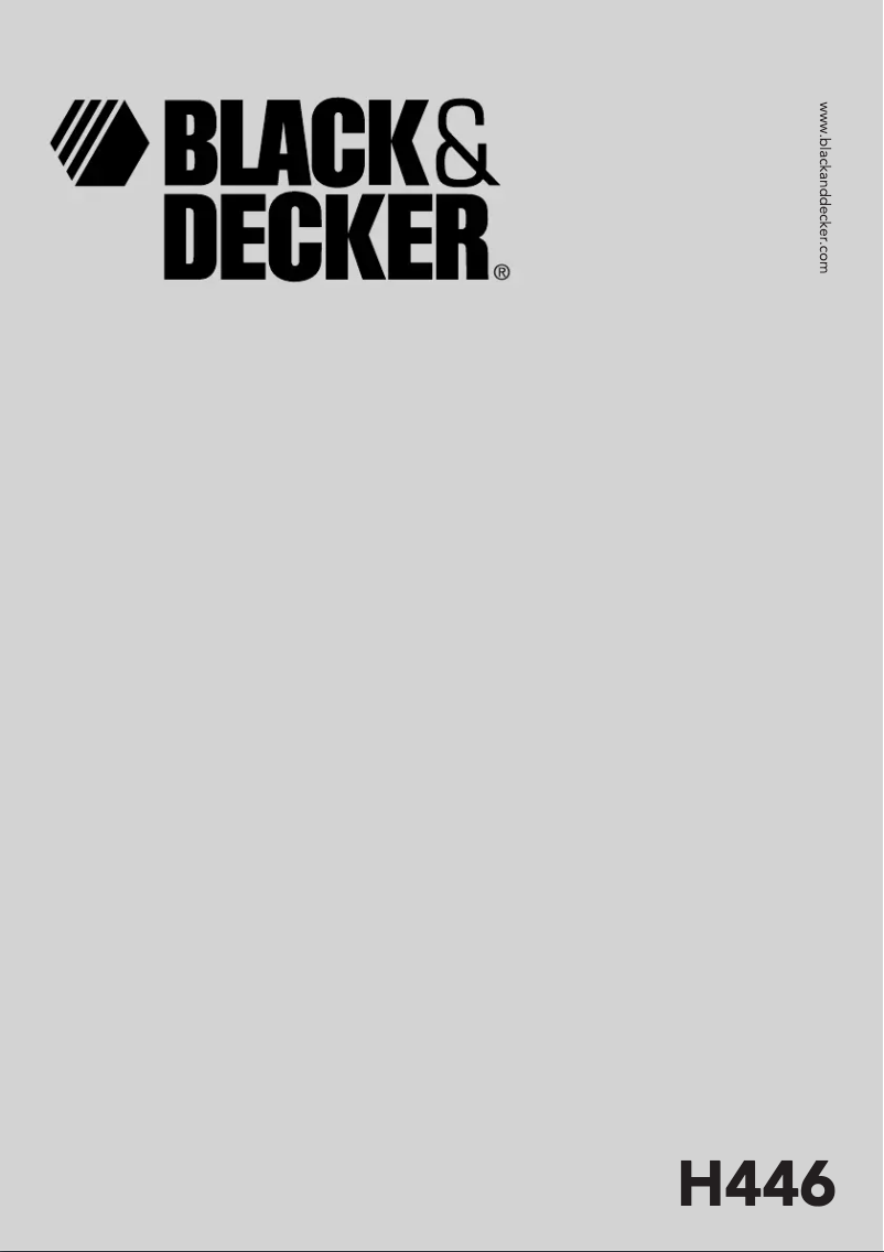 Page 1 de la notice Manuel utilisateur Black & Decker H446