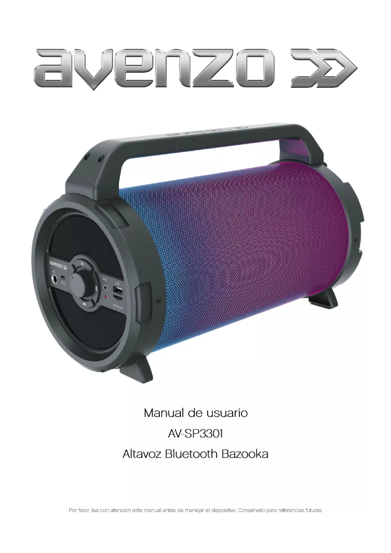 Page n°1 - Manuel utilisateur Avenzo AV-SP3301B