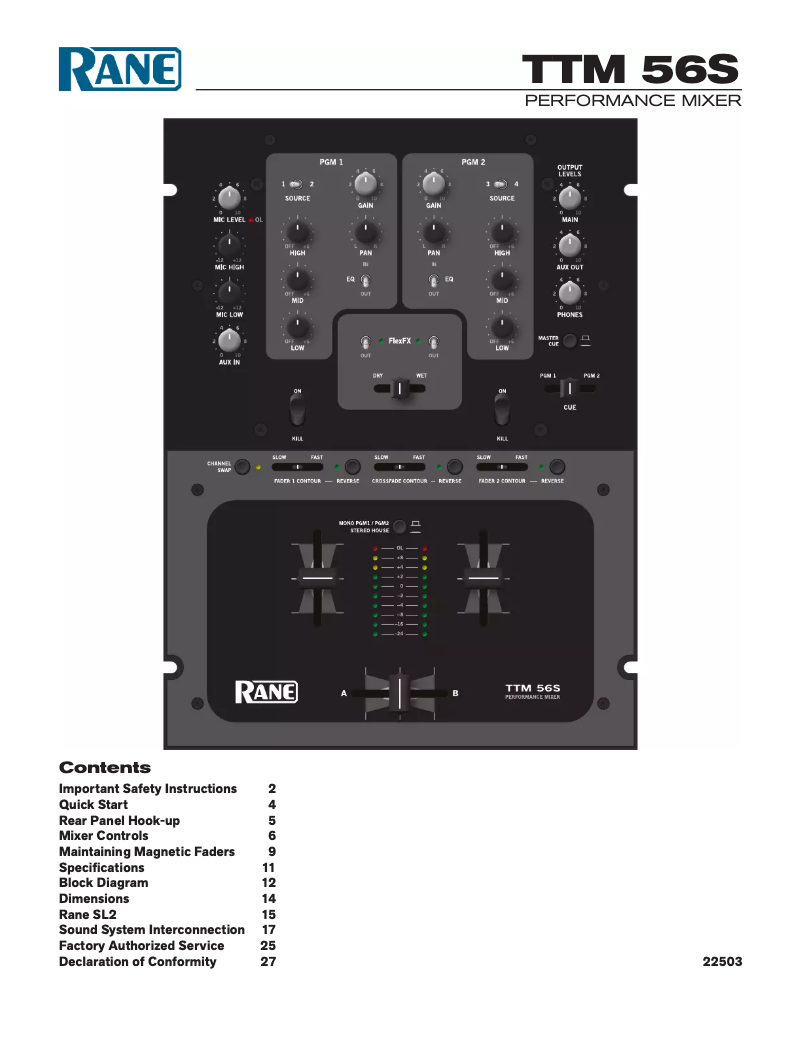 Image de la première page du manuel de l'appareil TTM-56S