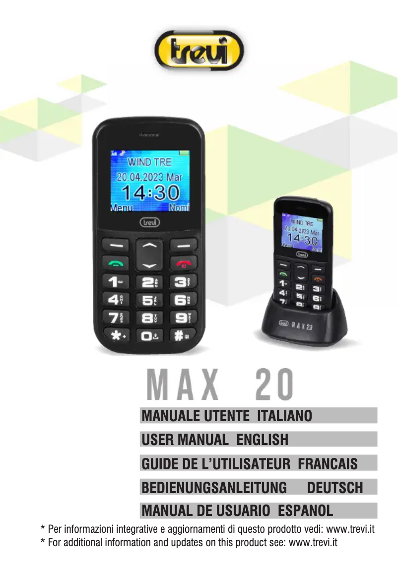 Imagen de la primera página del manual del dispositivo MAX 20