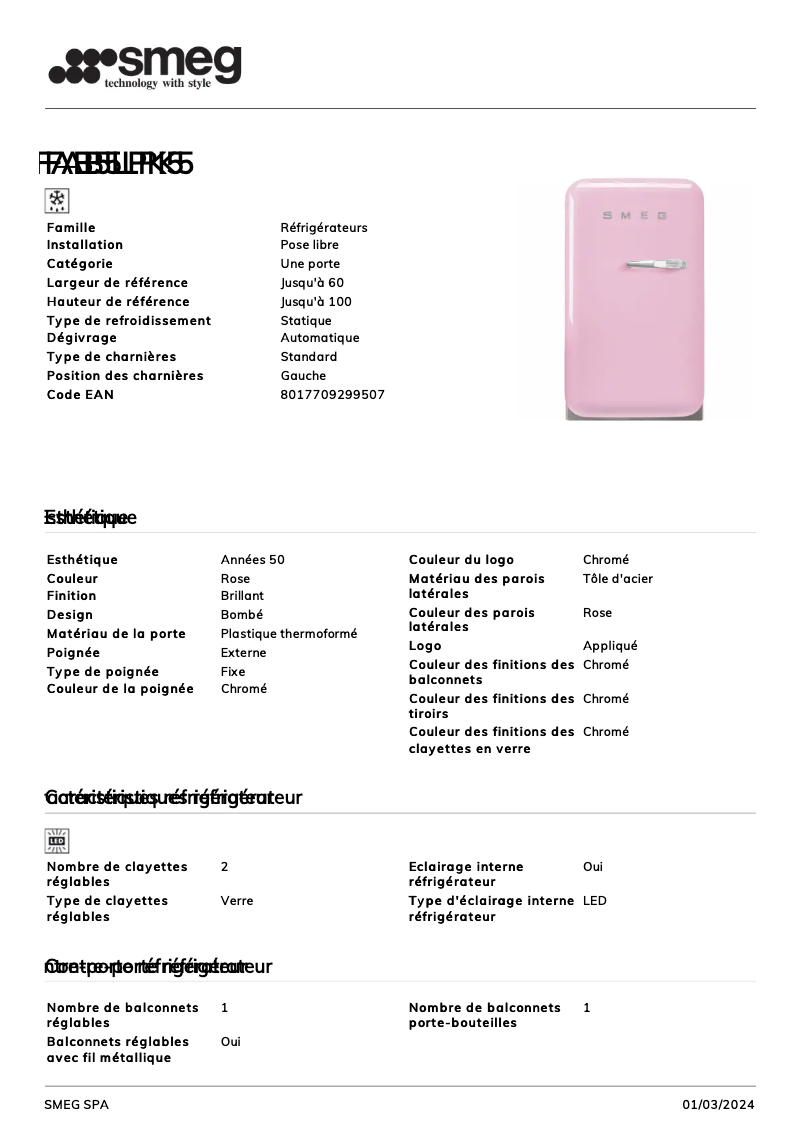 Image de la première page du manuel de l'appareil FAB5LPK5